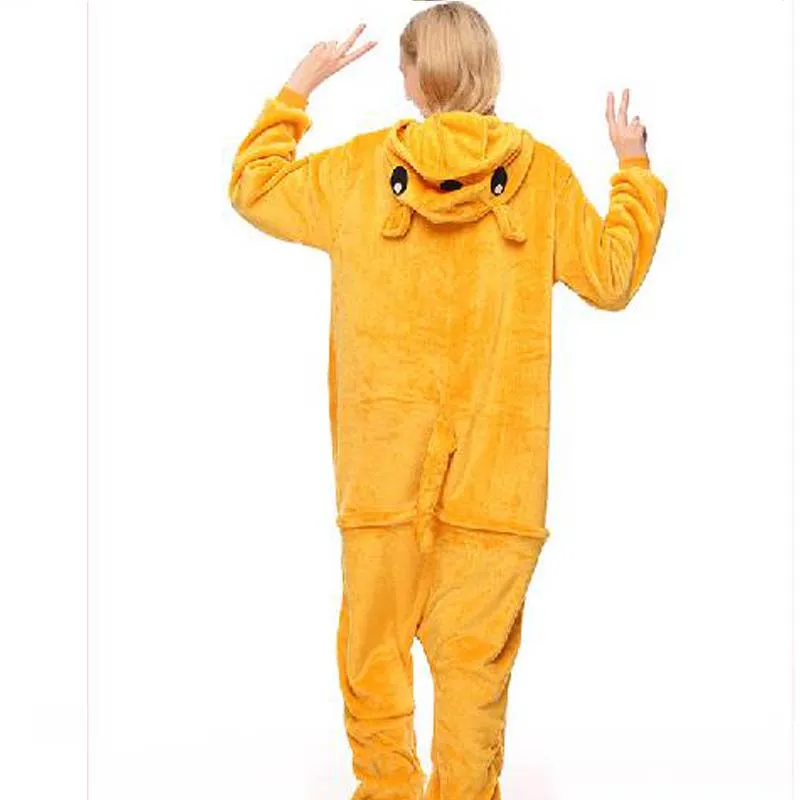 Pijama Mujer Adult Flannel One-Piece Pyjama Pour Femme Sleepwear Animal Kangaroo Pajamas Women Roleplay Onesies Party Costume
