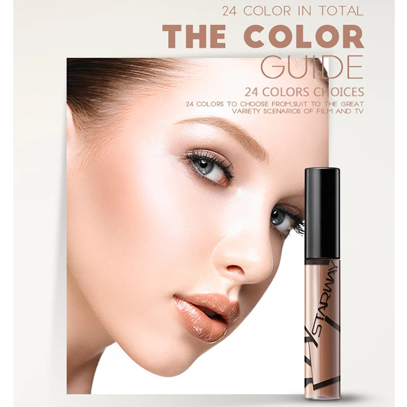 Жидкий консилер STARWAY 24 цвета яркий масляный с полным покрытием водостойкая