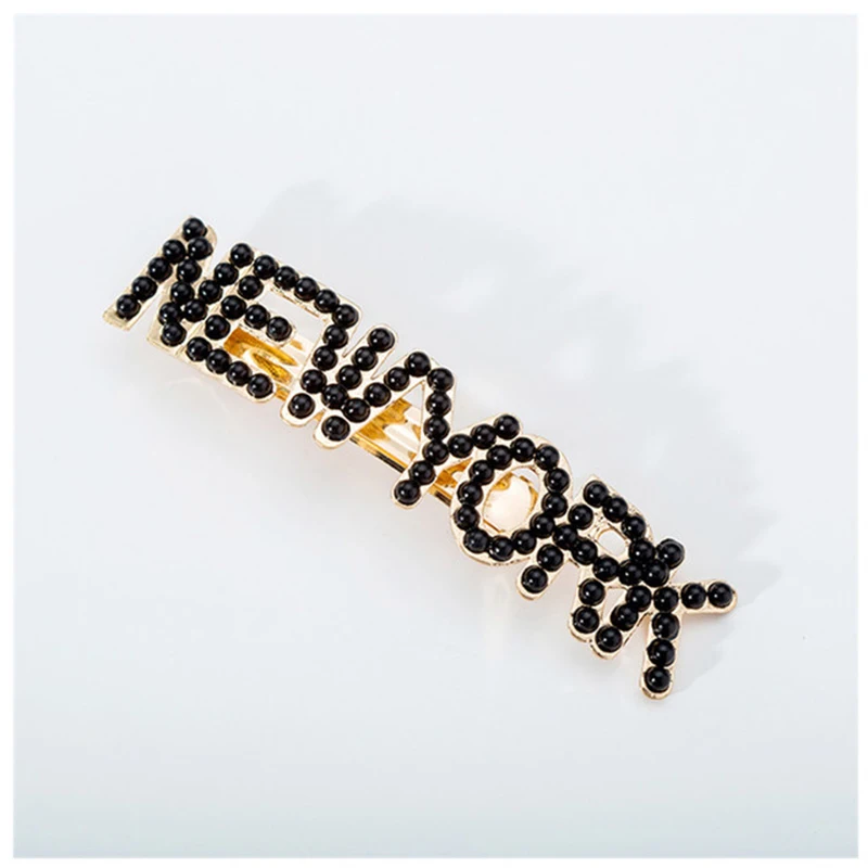 Новинка модные женские жемчужные заколки для волос Нью Йорк Лондон Париж