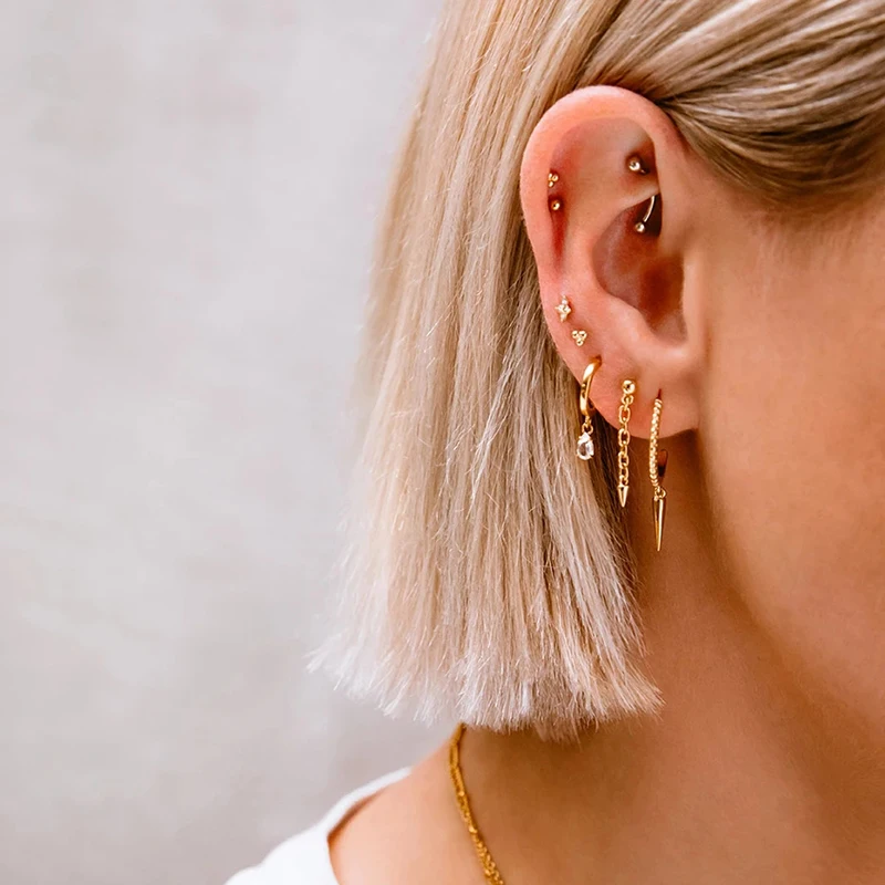 ROMAD 100% Стерлинговое Серебро 925 пробы серьги-заклепки для женщин вечерние модные