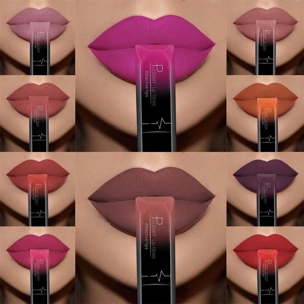 

17 Colors Sexy Fashion Long Lasting Lipstick Lips Makeup Cosmetics Waterproof Matte Velvet Lip Gloss Rouge A Levre Labial