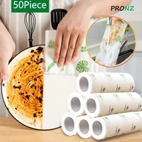 50pcsroll rag kitchen clean wiping rags cleaning cloth disposable household washing dish kitchen cleaning towel dishcloth