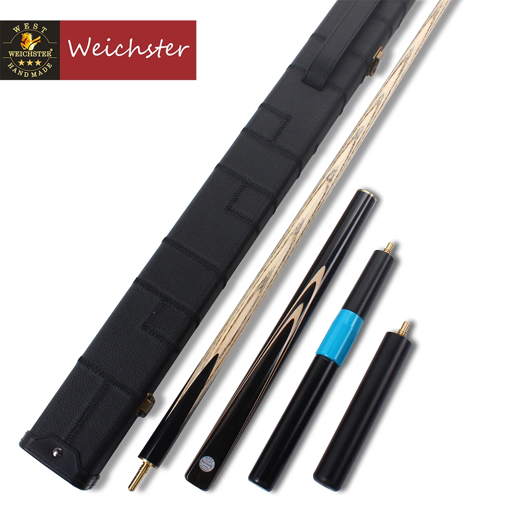

Weichster Hand Spliced 3/4 Jointed Snooker Cue with Case Extension Mini Butt