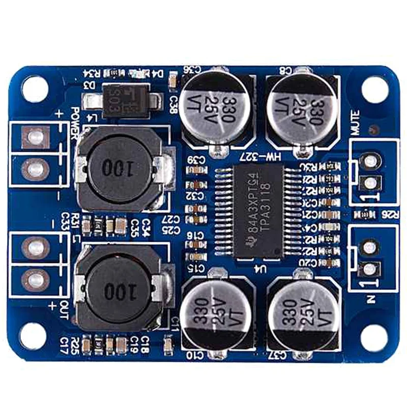 

10Pcs TPA3118 PBTL Mono Digital Amplifier Board 1X60W 12V 24V POWER AMP