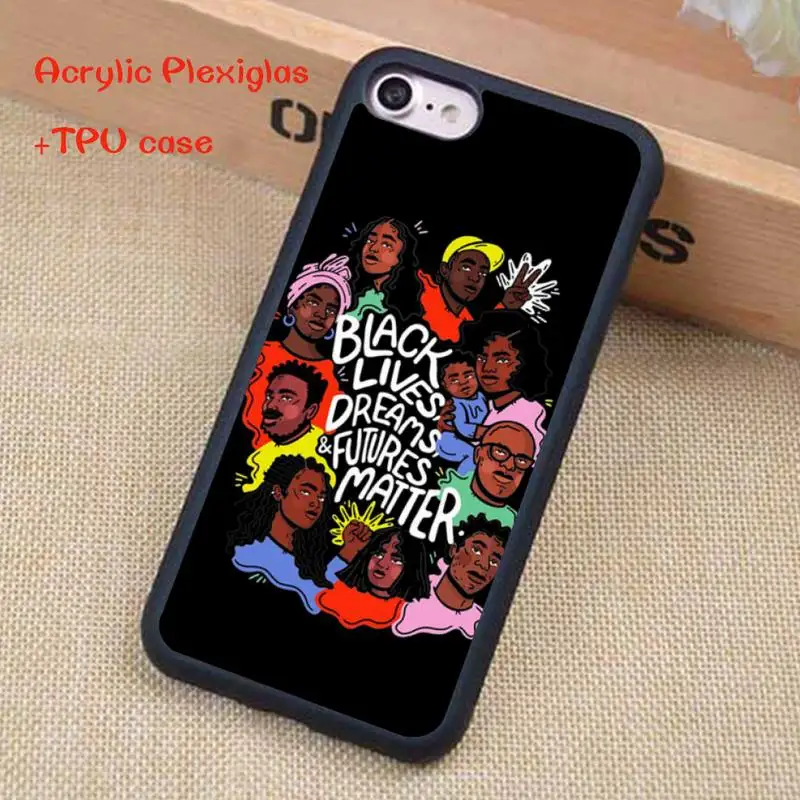 

Black Lives Matter BLM Phone Case For iphone 12 11 Pro Max X XR XS SE 2020 6S 7 8 Plus Acrylic Plexiglass TPU