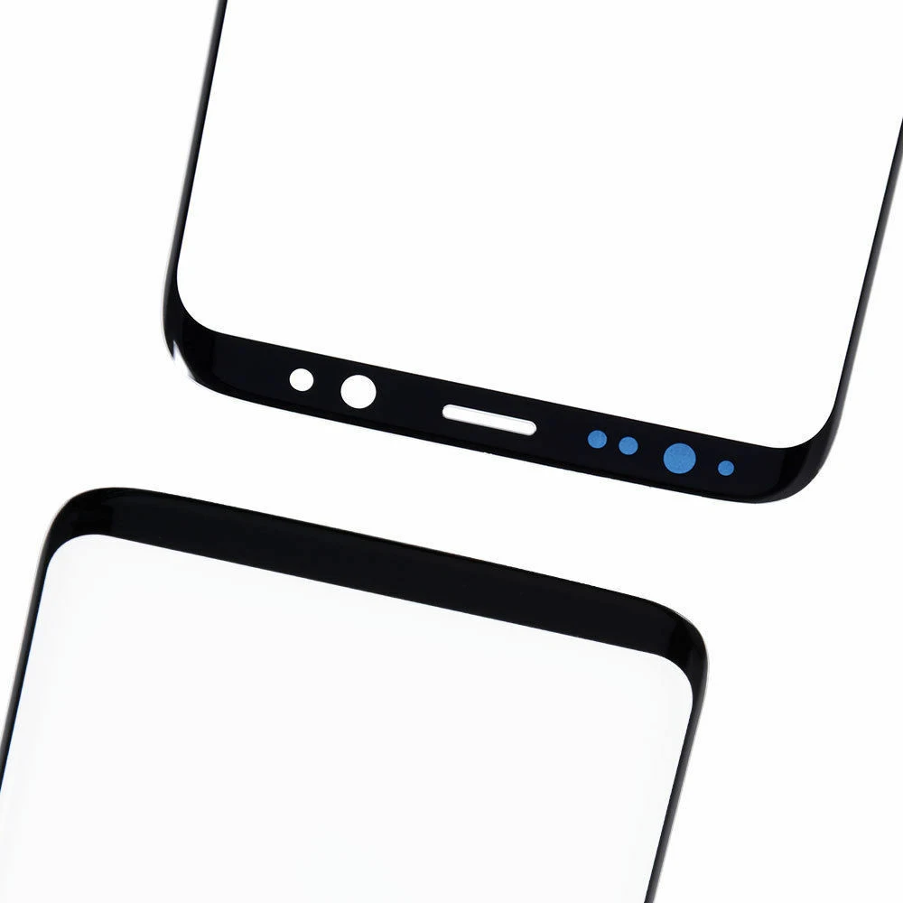 1 шт. сменная сенсорная панель для samsung Galaxy S8 G950 G950F/S8+ plus G955 Черная передняя внешняя стеклянная линза с наклейкой