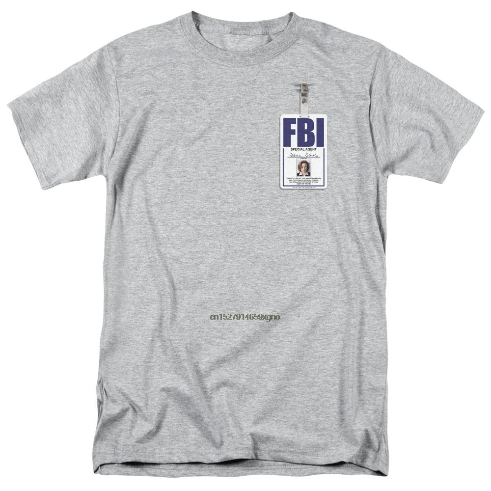 

2020 Printed Men T Shirt Cotton Short Sleeve X-Files Scully Badge Men's Regular Fit T-Shirtwomen t shirt