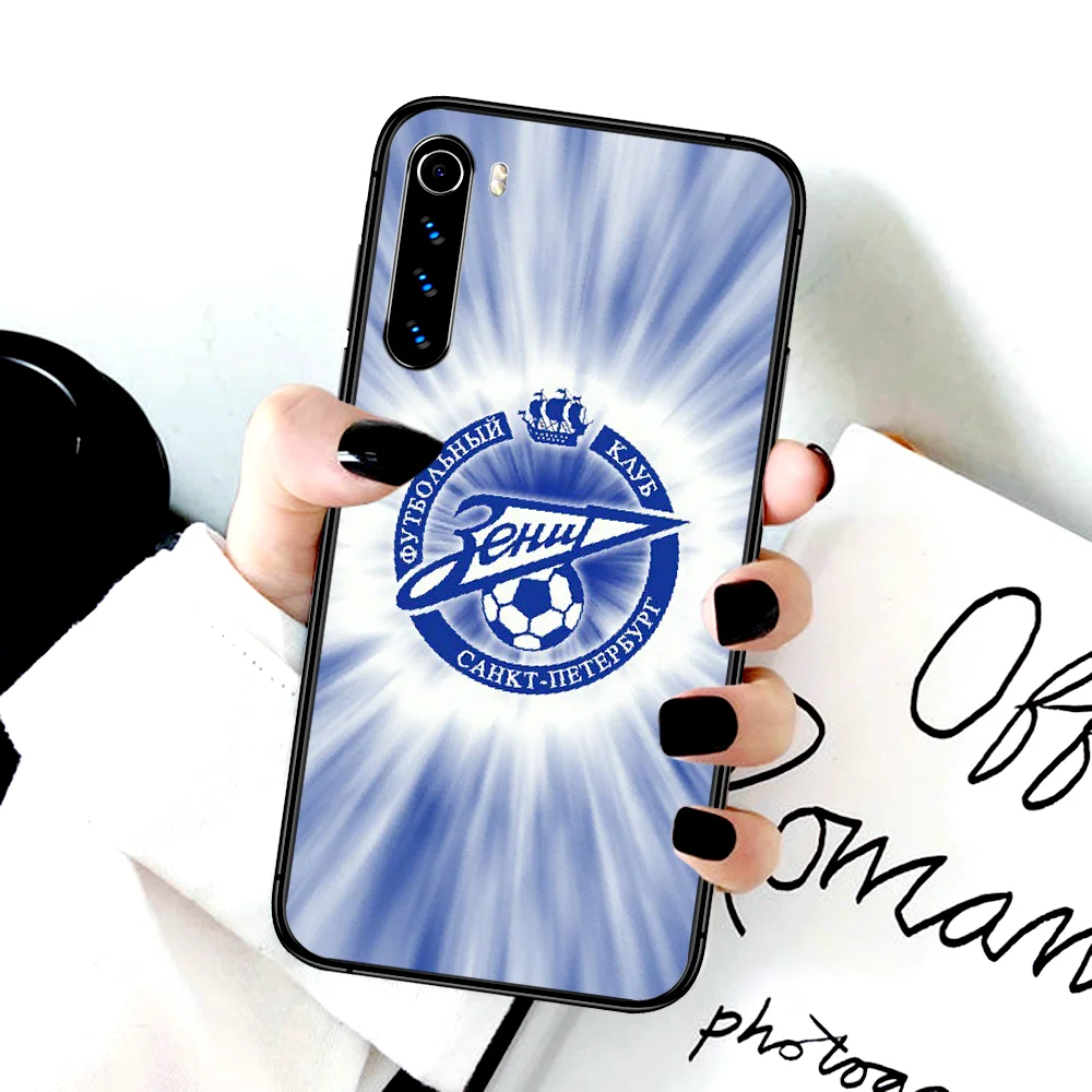 

Soccer Zenit Soccer Club Phone Case For Xiaomi Redmi Note 7 8 8T 9 9S 4X 7 7A 9A K30 Pro Ultra black Funda Trend Bumper Pretty