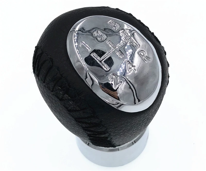 Бесплатная доставка кожаная Хромированная ручка переключения передач 5 6