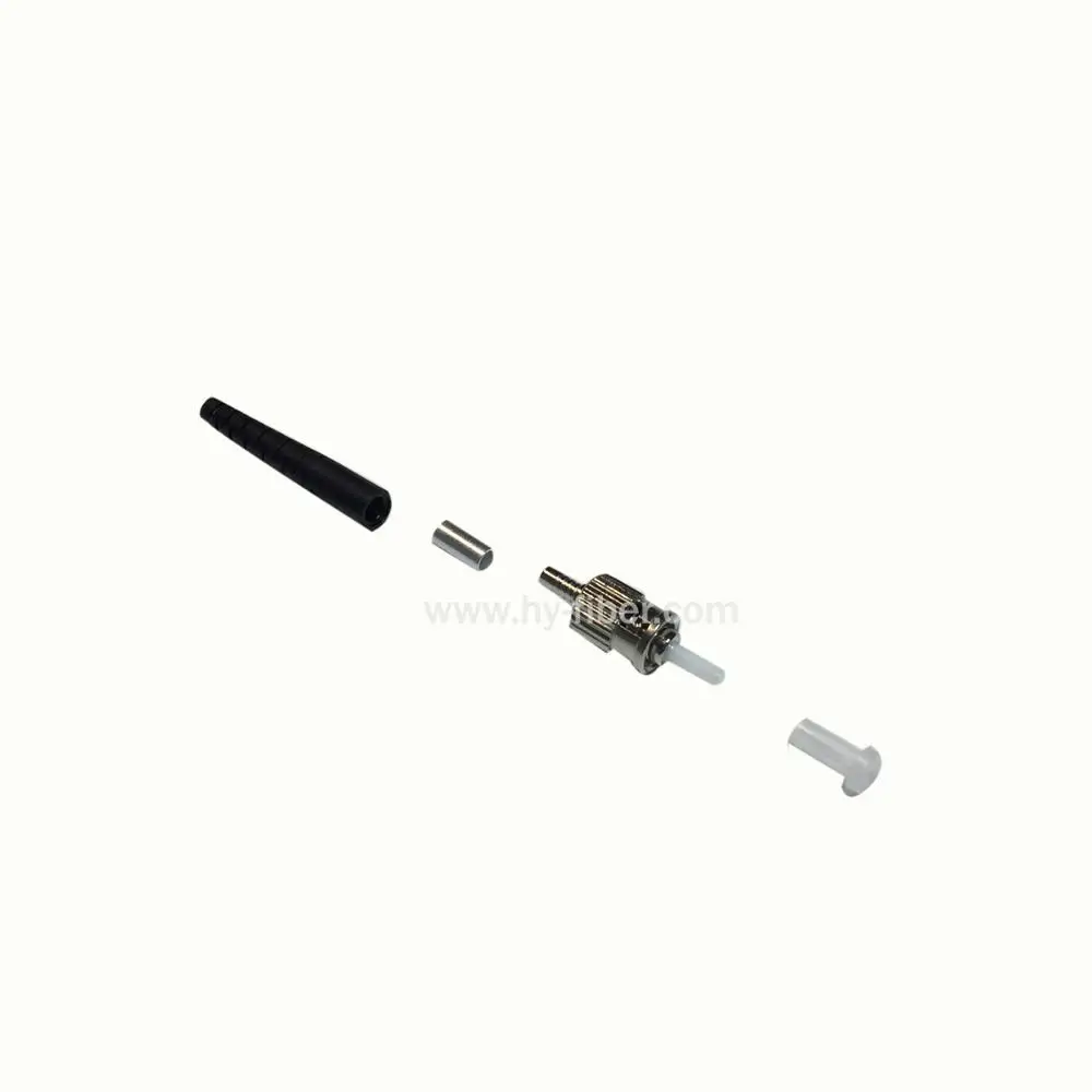 200 pcs ST optical fiber connector kits MM/PC housing metal boot color black/red free shipping | Мобильные телефоны и