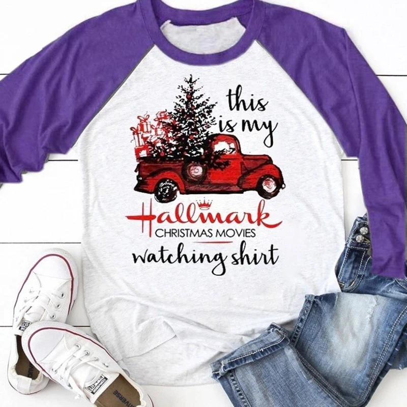 Рождественская футболка с длинным рукавом теплая модная женская забавная