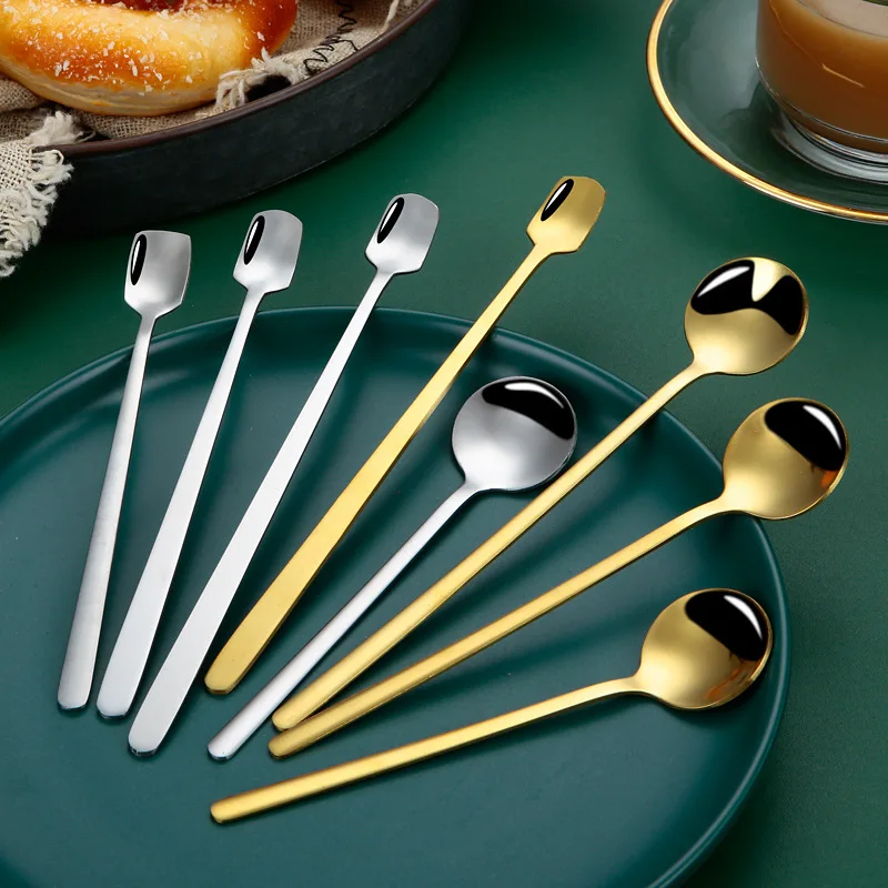 

6Pcs Stainless Steel Dinner Black Gold Dinnerware Set Knife Fork Coffee Spoon Cutlery Set Kitchen Tableware Silverware Sets