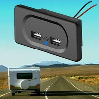 car dual usb ports charger socket for camping car boat motorhome caravan 12v charger socket dc5v3 1a modification accessories