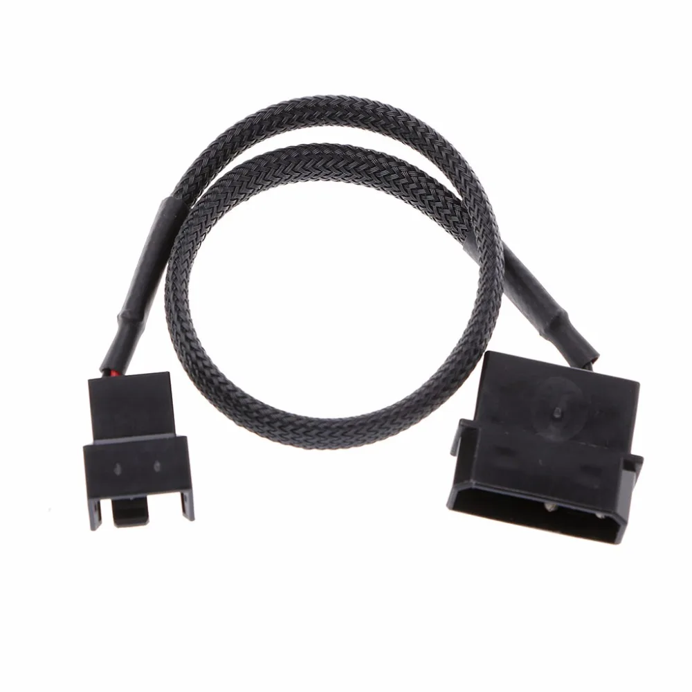 

4-Pin Molex Male To 3-Pin/4-Pin PWM Male Sleeved Fan Extension Adapter Cable