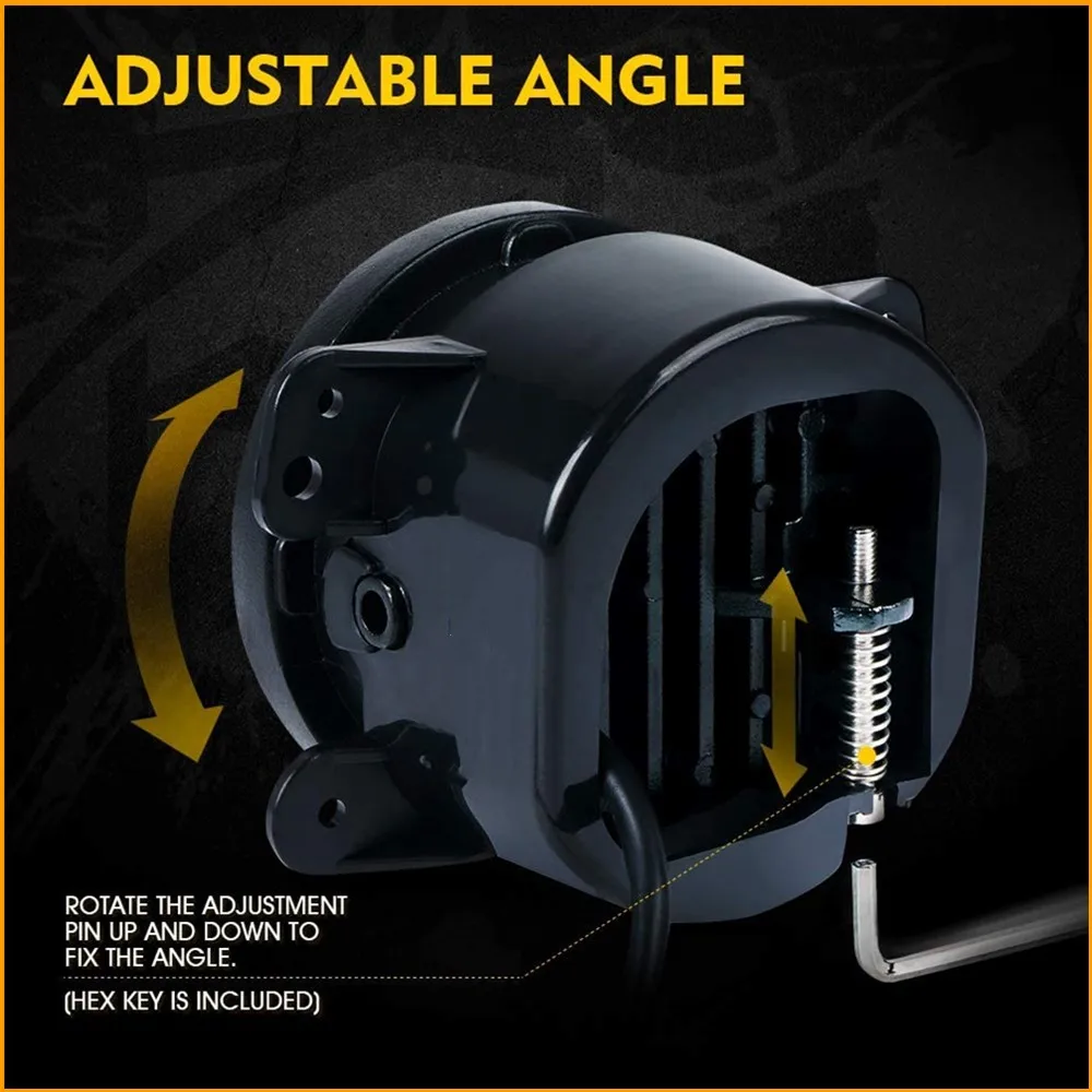 4 дюймовые светодиодсветодиодный Противотуманные фары для 07 18 Jeep Wrangler JK Unlimited