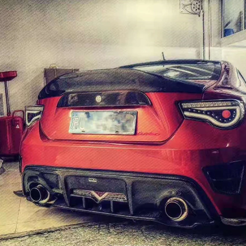 Subaru BRZ багажника автомобиля типа FRP грунтовка и карбоновый спойлер из материала для Toyota GT86 2012 2013 ноги спойлер