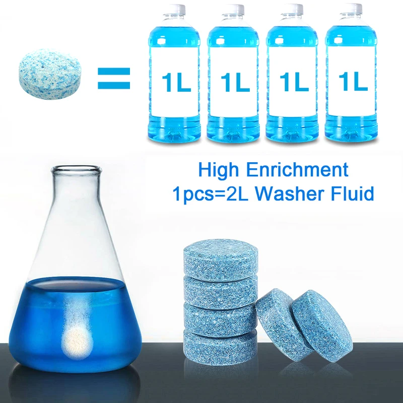 

16mm Decontamination Effervescent Film Car Cleaning Artifact Solid Wiper Fine Powder Car Glass Water Concentrated Wiper Supplies