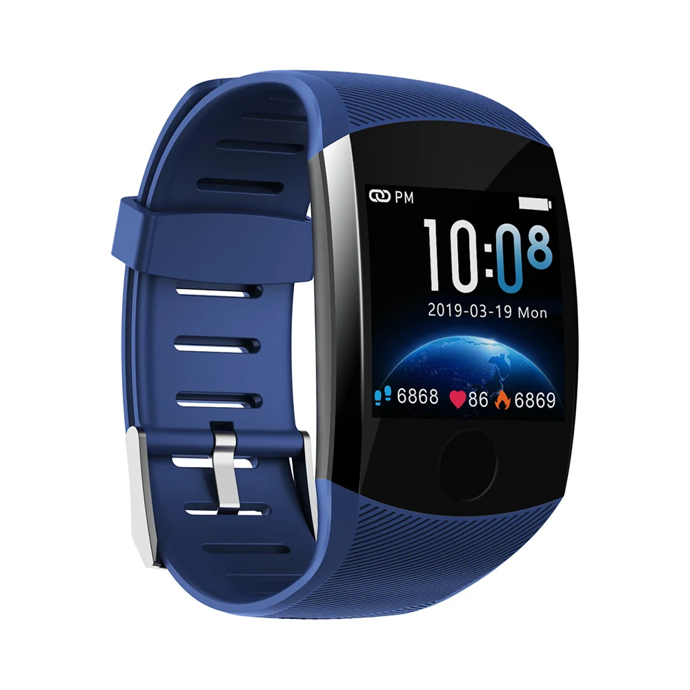 Lake blue Digital Blood Pressure Monitor Tonometer On Wrist Medical Equipment Waterproof Portable Measuring Pressure Sport Wrist Watch - Цвет: Lake blue