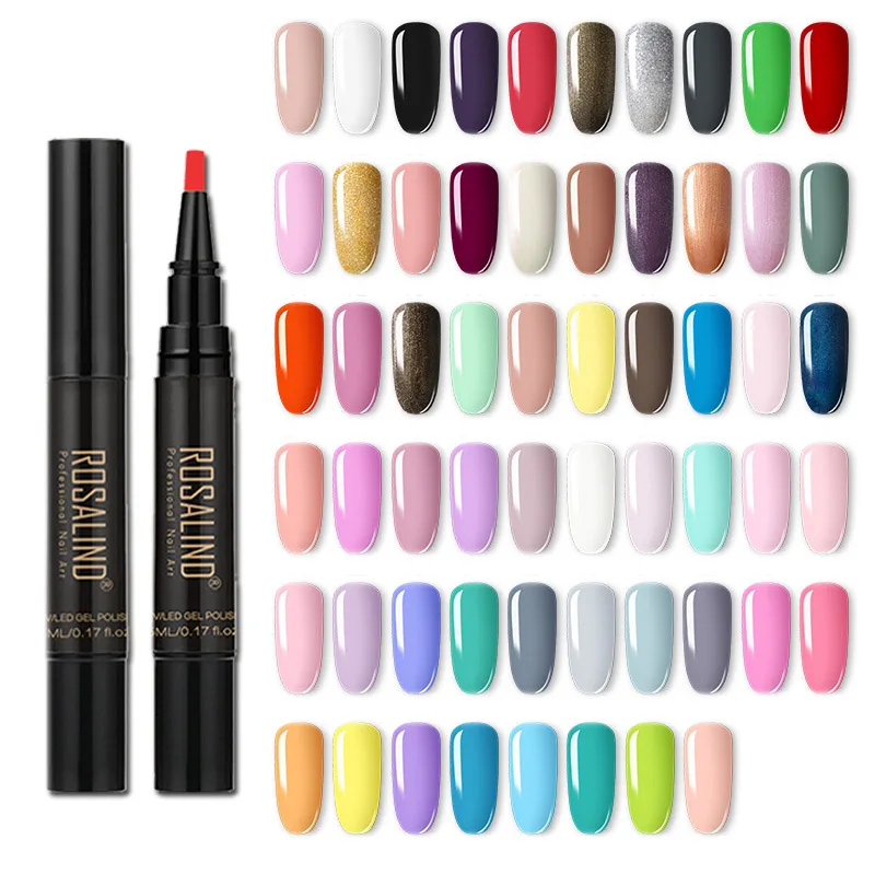 

Lazy nail polish glue pen 5ml pure color nail pen-shaped nail polish 58 color phototherapy glue spin-out glue nail polish