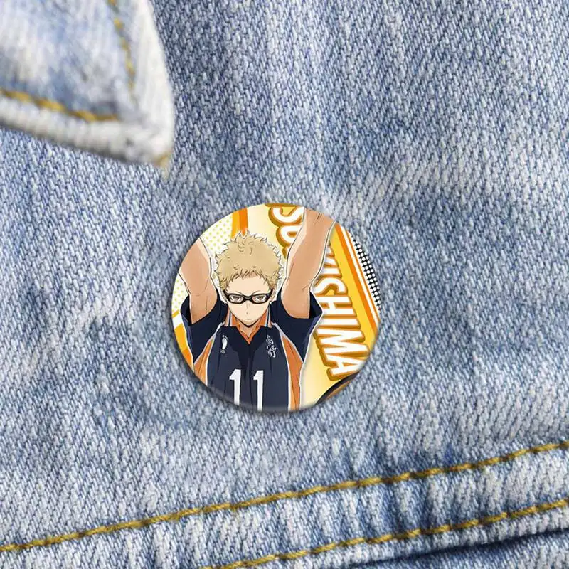 

1pcs Manga Haikyuu!! Cosplay Badges Brooch Pins 58mm Japan Anime Collection Badge For Backpacks Clothes