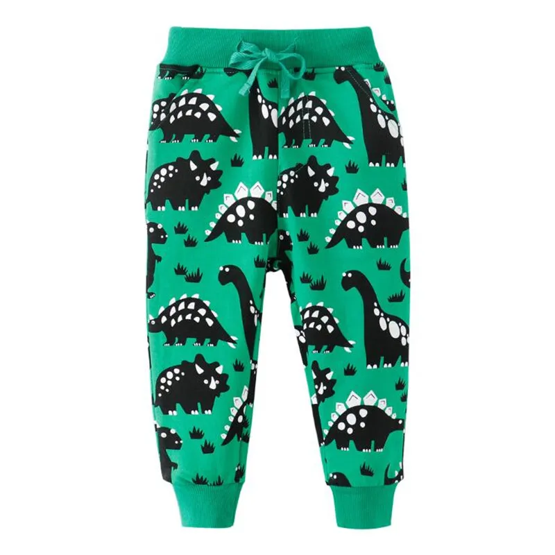 Новые дизайнерские штаны для маленьких мальчиков детские милые штаны с рисунками из мультфильмов с аппликацией нашивки милых динозавров, весенне-осенние штаны для мальчиков брендовая одежда для мальчиков