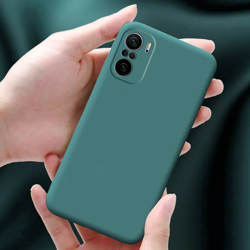 

For Xiaomi Poco F3 Redmi K40 Pro Phone Case Luxury Original Silicone Full Protection Soft Cover For Xiaomi Poco F3 Redmi K40 Pro