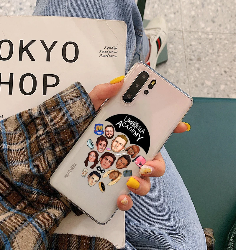 Зонт Academy из ТПУ прозрачный мягкий силиконовый чехол для телефона huawei mate 10 20 pro P8 P9