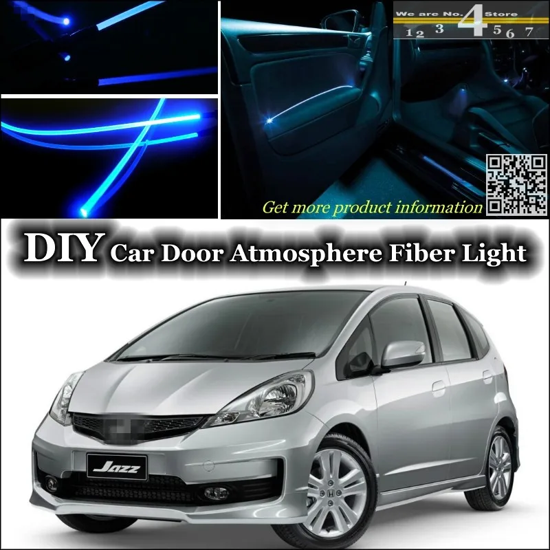 Для Honda Jazz Fit интерьер окружающего света настройки атмосферу волокно оптическое