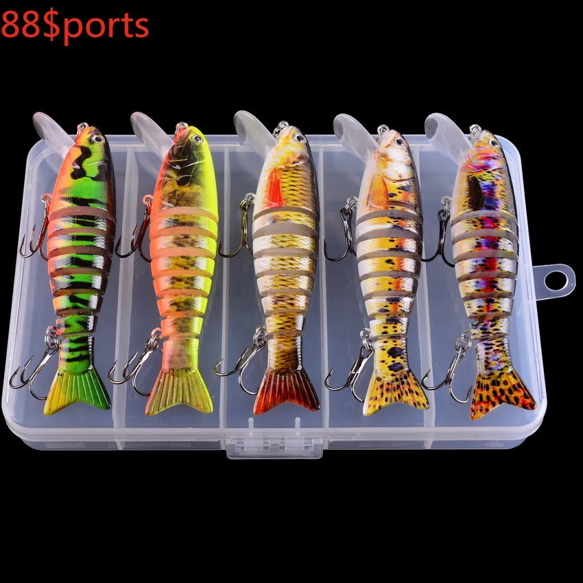 

5pc/ box 11cm 17g Swimbait Wobblers Pike Fishing Lures Artificial Multi Jointed Sections Hard Bait Trolling Carp Fishing Tools