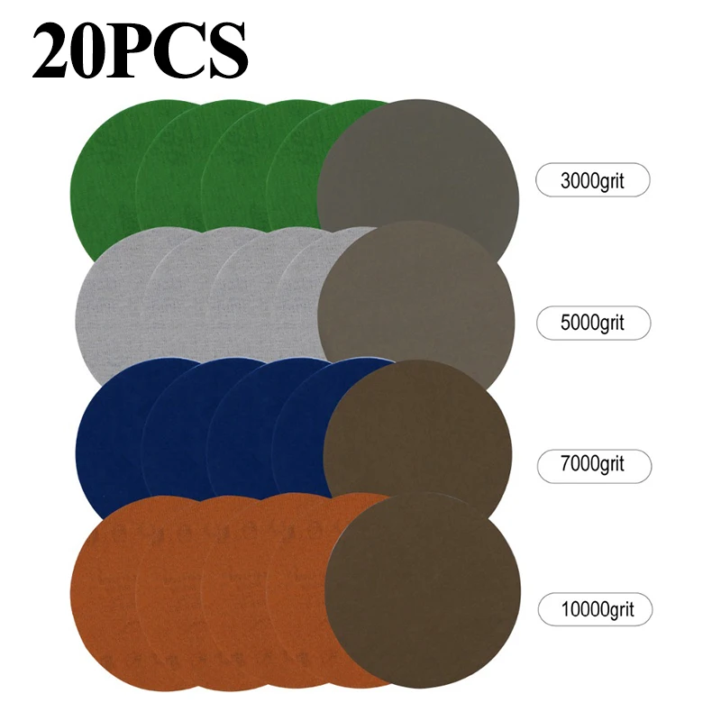20 шт 5 дюймов 125 мм Полировальная паста влажная сухая силиконовая карбоновая
