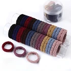 20 шт. в коробке, высокоэластичная бесшовная прочная лента для волос, Женское кольцо для волос, простые базовые эластичные резинки для волос для девочек