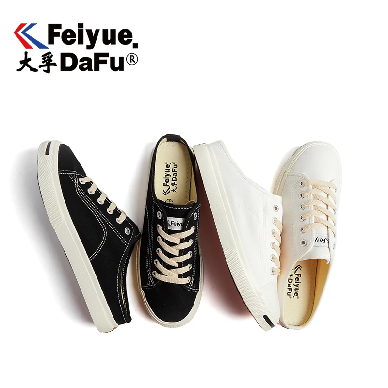 DafuFeiyue парусиновые туфли полусандалии 2132 для мужчин и женщин на платформе лоферы