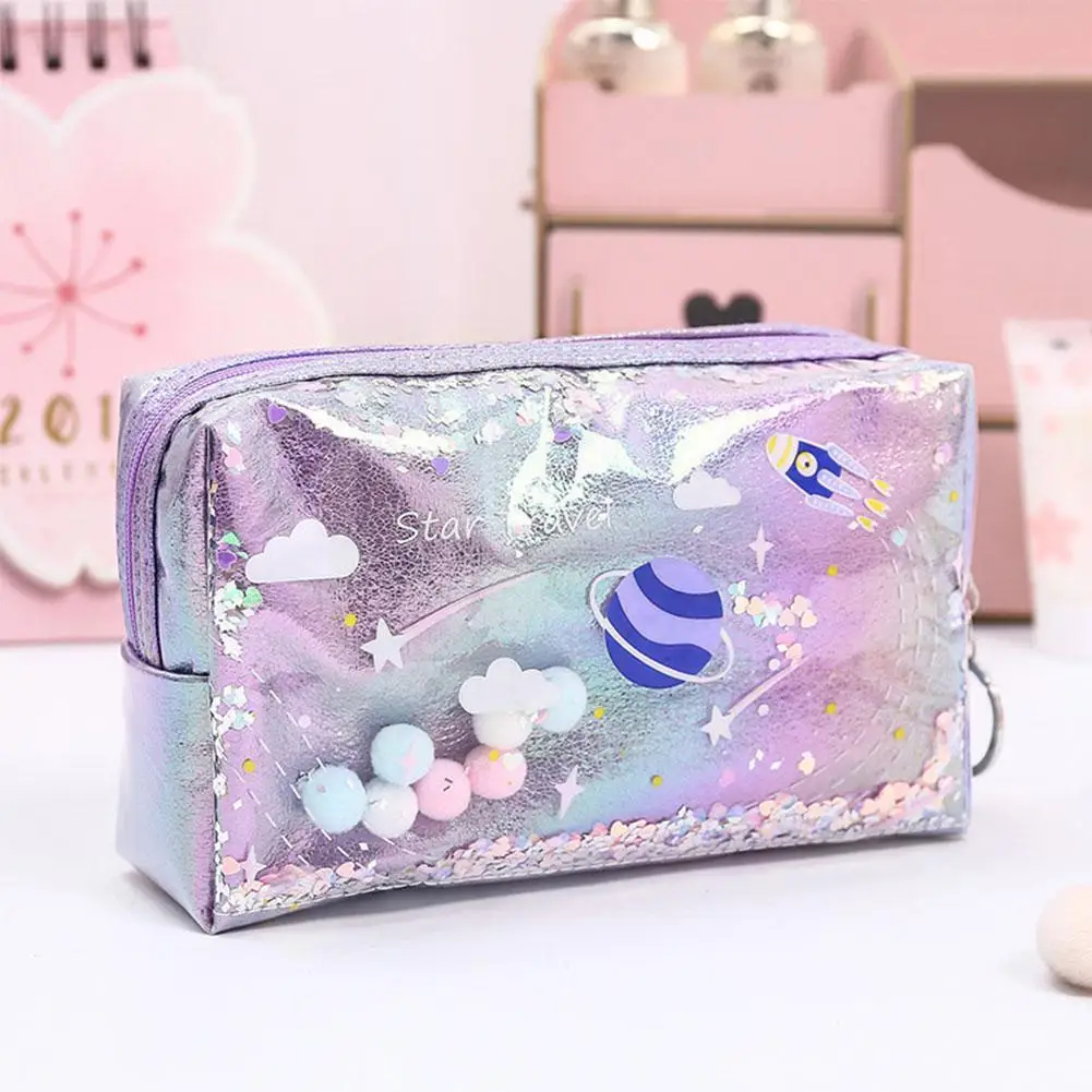 

Quicksand Pencil Case Creative High Capacity Starry Pencil Waterproof Case Bag Stationery Personalized Box Sky Stationery N5Q2