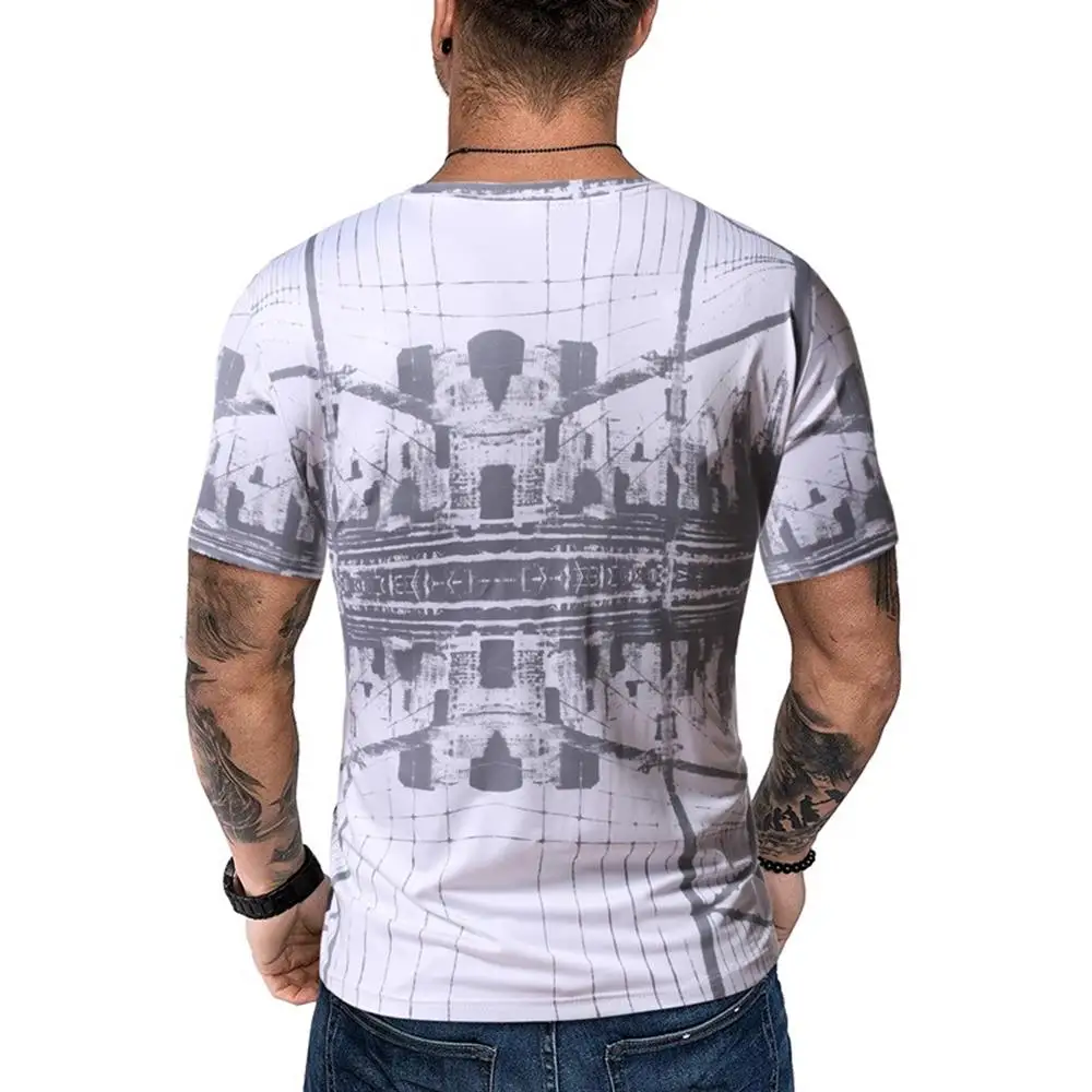 

Gym Sports Summer t shirt Men Clothing Letter Print O Neck Retro Streetwear Slim Beach Casual T Shirt Top Tees Harajuku t Shirt