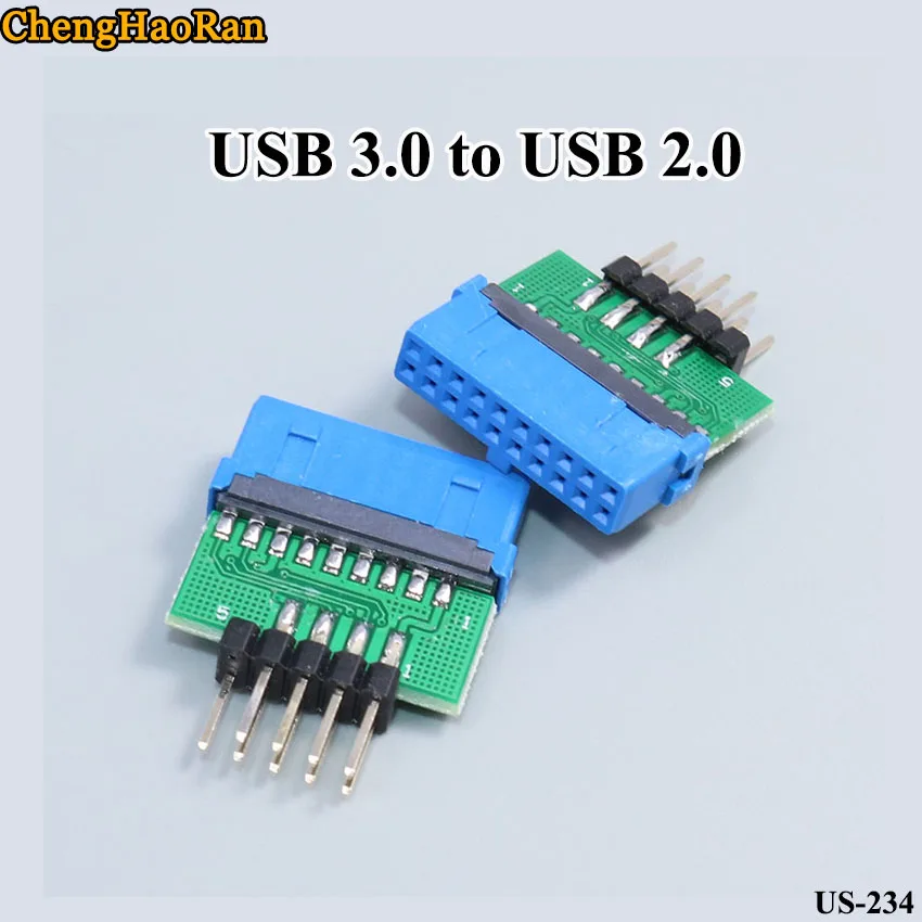 ChengHaoRan 500 штук в наборе USB 2 0 к 3 9 контактный разъем для 19/20 pin шасси материнская
