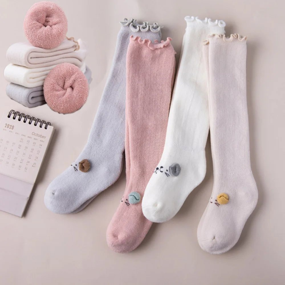 

4 pairs of Warm Comfortable Cotton Socks Thicken Socks Stockings Winter Socks