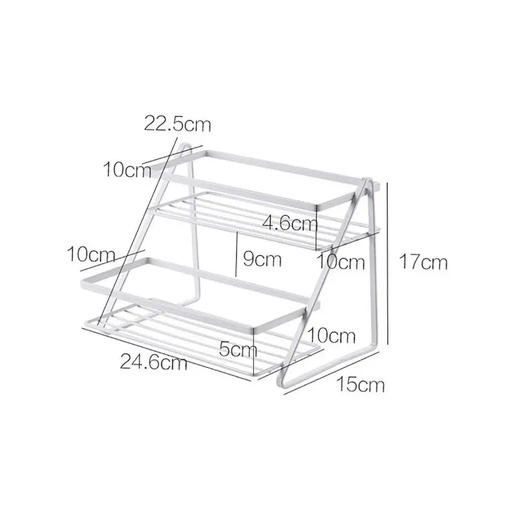 Кованая двухслойная ванная комната Настольная косметическая стойка для