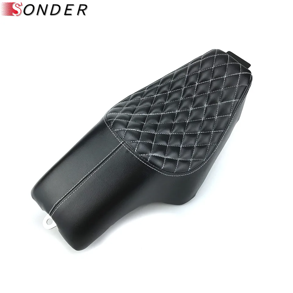 Для Harley Sportster XL 883 iron X48 XL883 1200 48-8 2004- мотоциклетное кожаное сиденье для водителя спереди и сзади