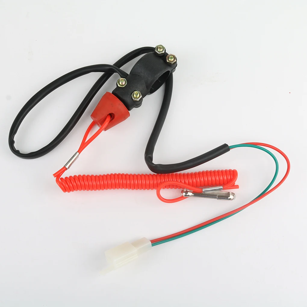 

Engine Stop Tether Closed Kill Switch Push Button Motorcycle Quad ATV Motorbike