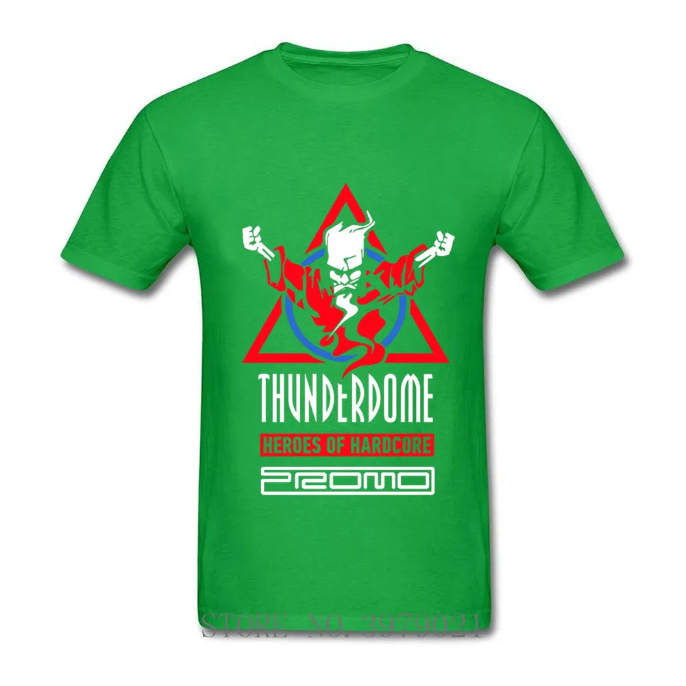 Уникальные футболки Thunderdome Heroes Of Hardcore and DJ Promo с круглым вырезом, хлопок, Мужская футболка с коротким рукавом, большие размеры - Цвет: green