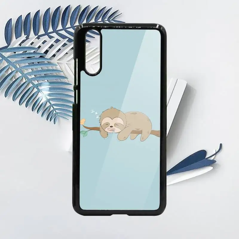 

Cute sloth cartoon Animals funny Phone Case PC For Samsung galaxy S note 8 9 20 10 e lite2019 plus pro ultra