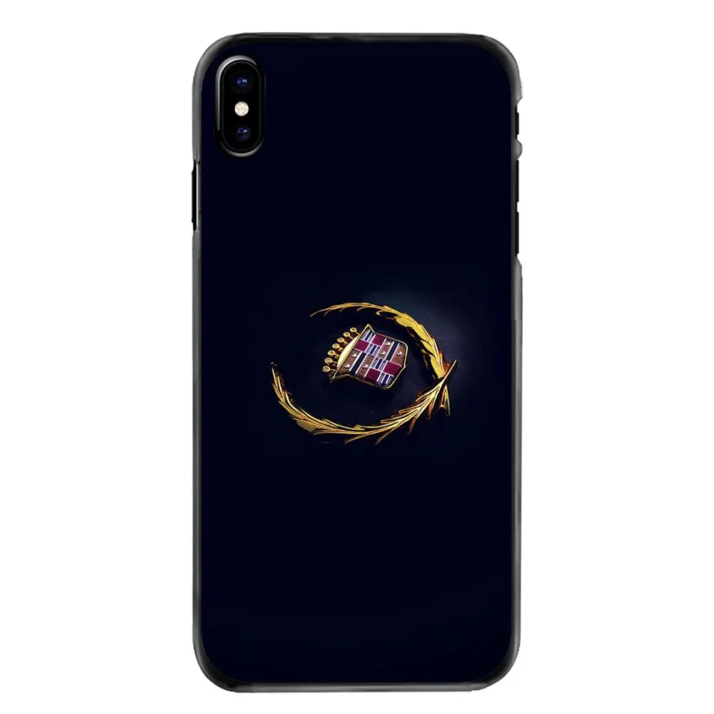 For iPhone 4 4S 5 5S 5C SE 6 6S 7 8 Plus X XR XS Max iPod Touch Cadillac Logo Emblem Car Pattern Accessories Case |