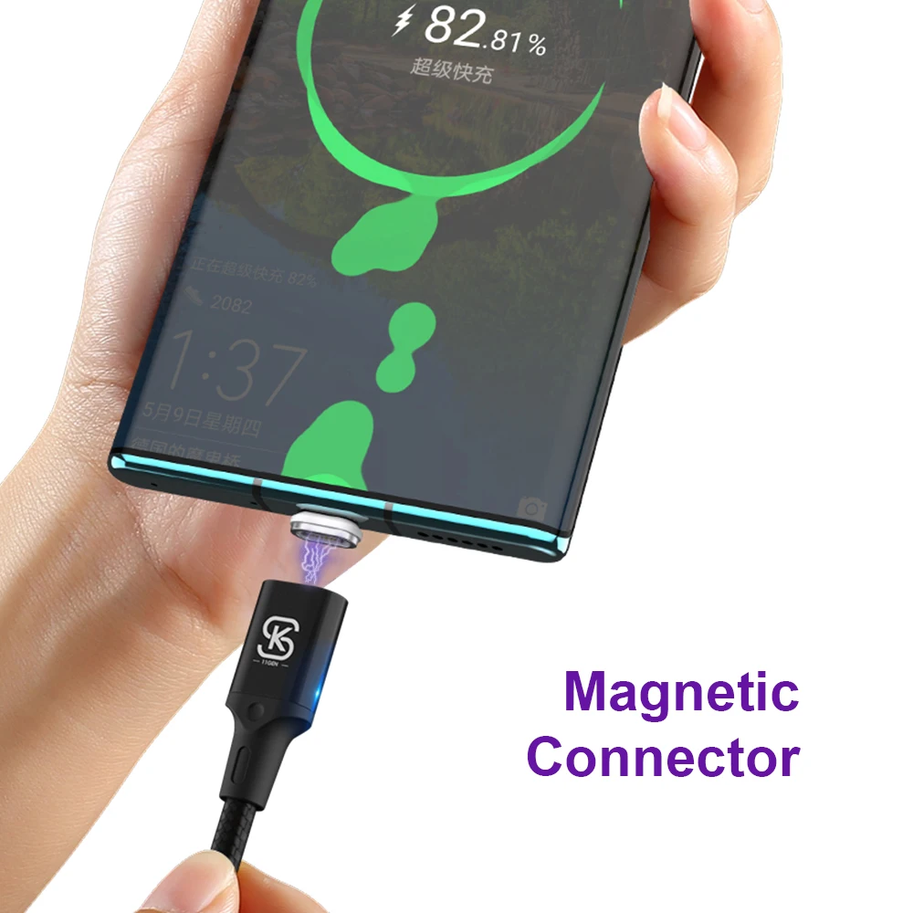 Магнитные кабели 3 в 1 Micro usb Type C 5A 3A Сверхбыстрая Зарядка для iphone huawei Mate 30 P30 honor V30