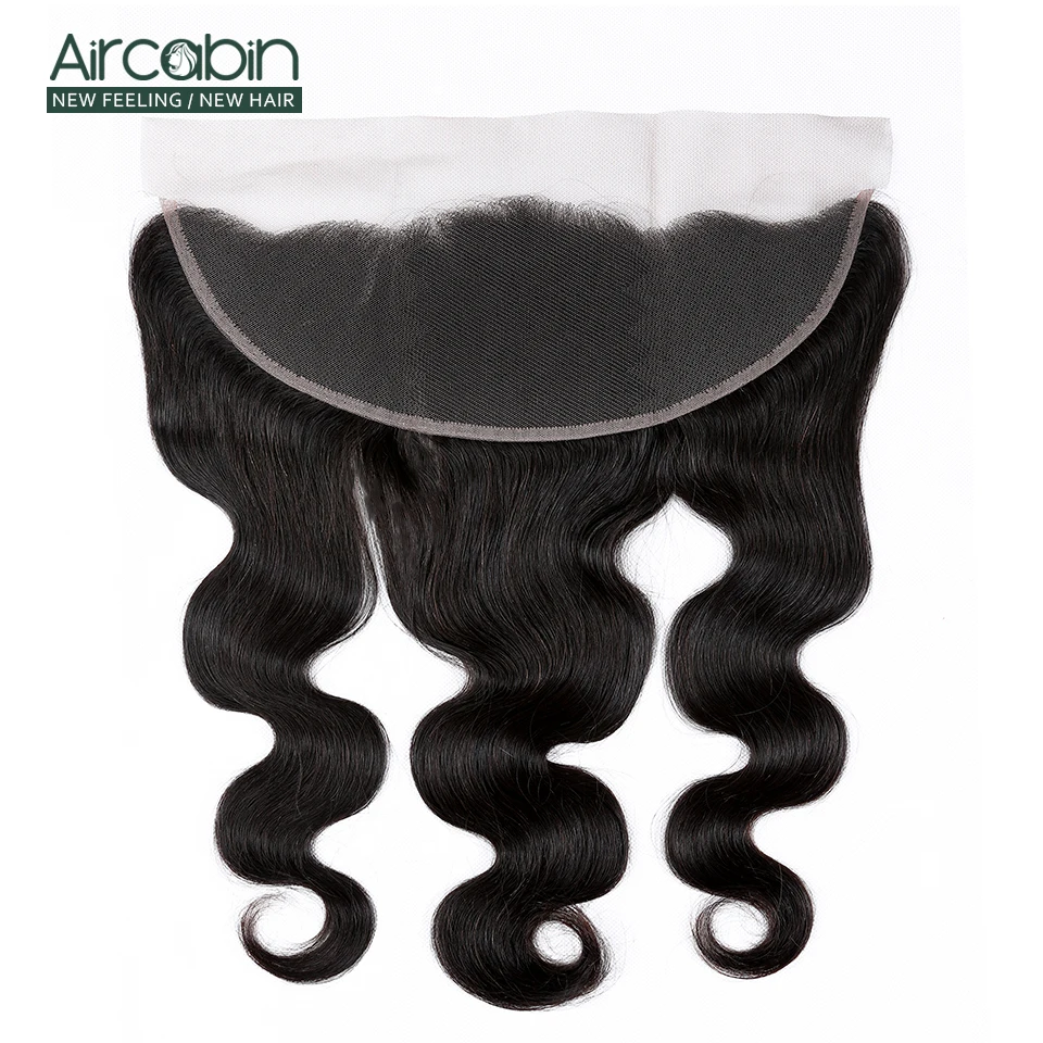 Бразильские волнистые волосы 13*4 кружевные фронтальные с детскими волосами 100%