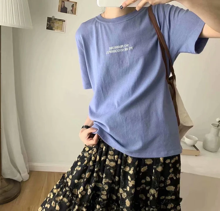 Женская футболка весна-лето 2020 новая стильная повседневная свободная