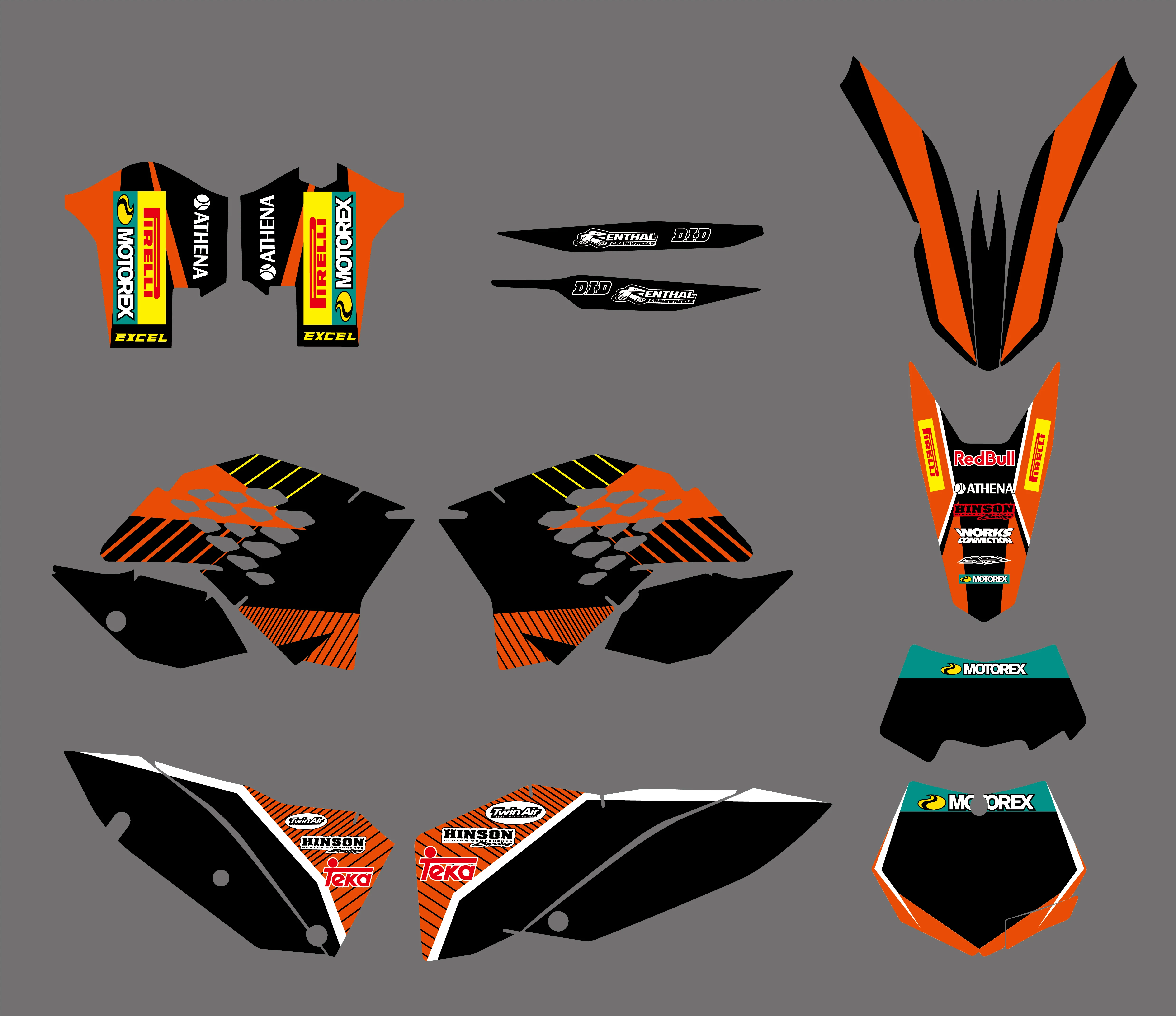 0408 Набор наклеек с мотором для KTM 125 144 150 200 250 300 400 450 SX SXF EXC EXCR XC XCF XCW XCFW XCRW SMR |