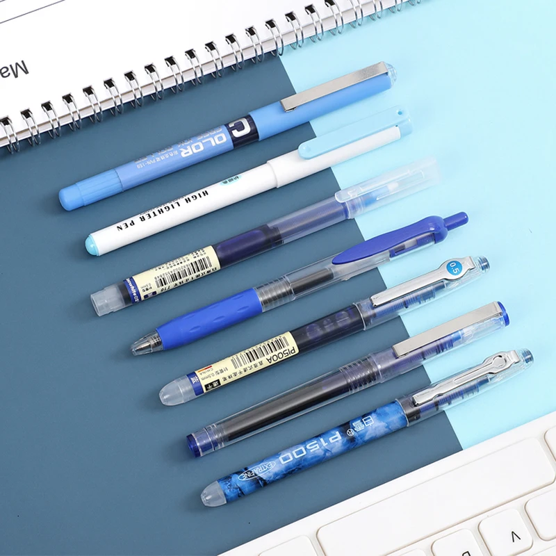 Набор больших гелевых ручек простые цветные ручки быстросохнущие прямые 0 5 мм 6