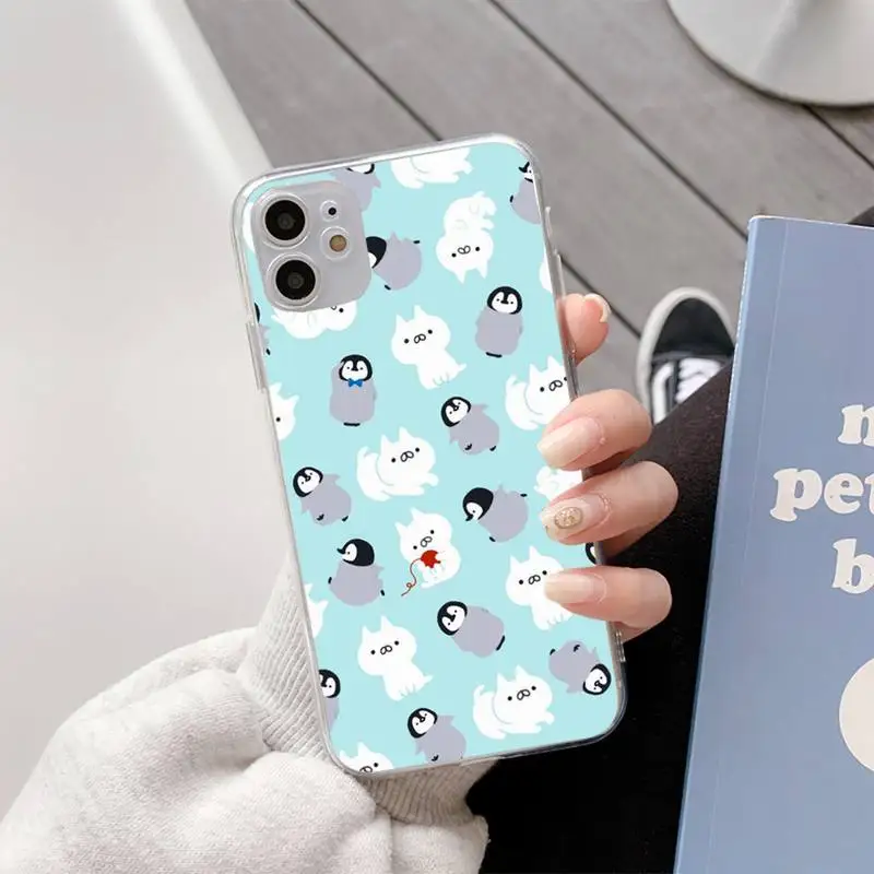 

Polar bear Phone Case For Iphone11 12 Pro Max SE 2020 6s 7 8 Plus X Xs Max Xr Transparent Soft Silicone Cover