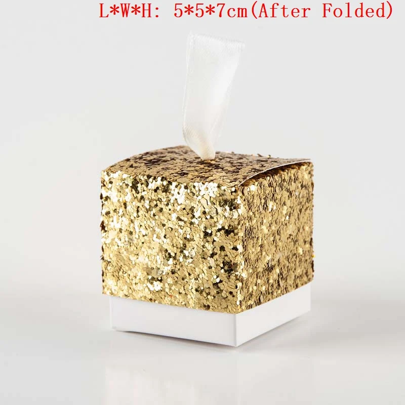 Gold 50 шт., коробка для конфет, детская коляска, подарок для ребенка, подарочные коробки для рождения, Детские вечерние принадлежности, Подарочная коробка для крещения, свадьбы - Цвет: Gold