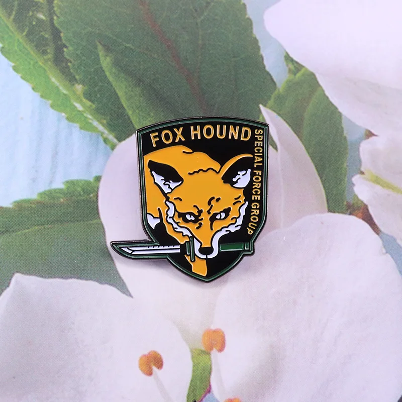 

Fox Hound Enamel Pin Special Force Group Clothes Shirt Jeans Brooch Badge Charm Pins Metal Brooches for Women